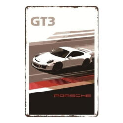 metal plate vintage porsche gt3