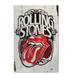 vintage metal plaque rolling stones
