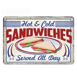 Plaque Métal Vintage Sandwiches
