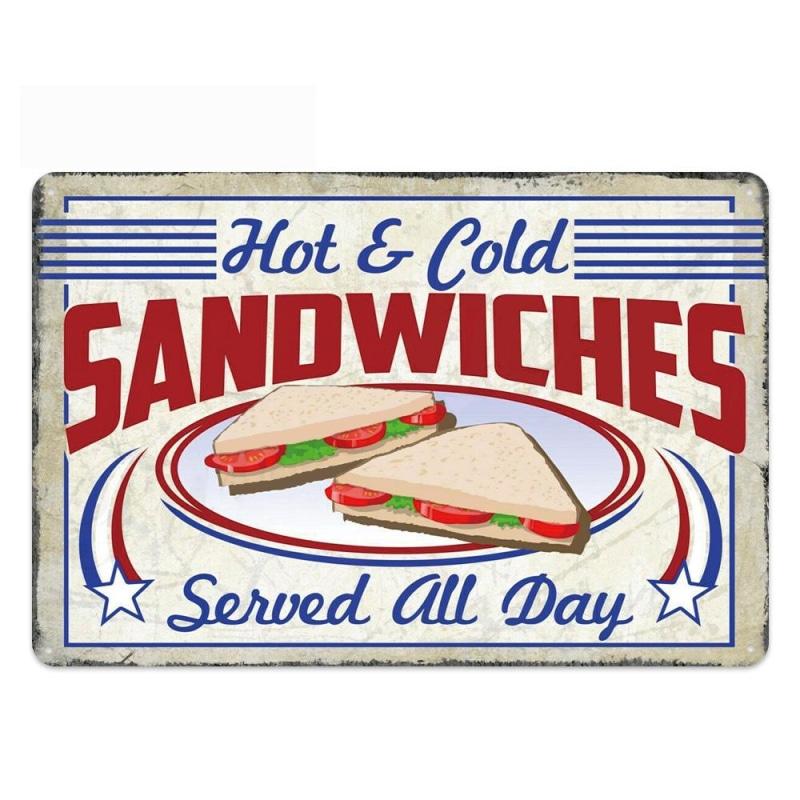 plaque-metal-vintage-sandwiches Plaque Métal Vintage Sandwiches