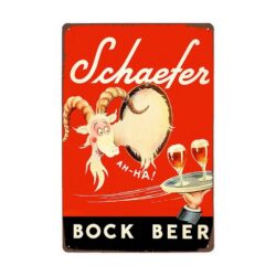 Plaque Métal Vintage Schaefer