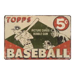 plaque métal vintage topps baseball