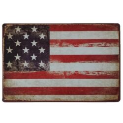 plaque métal vintage usa
