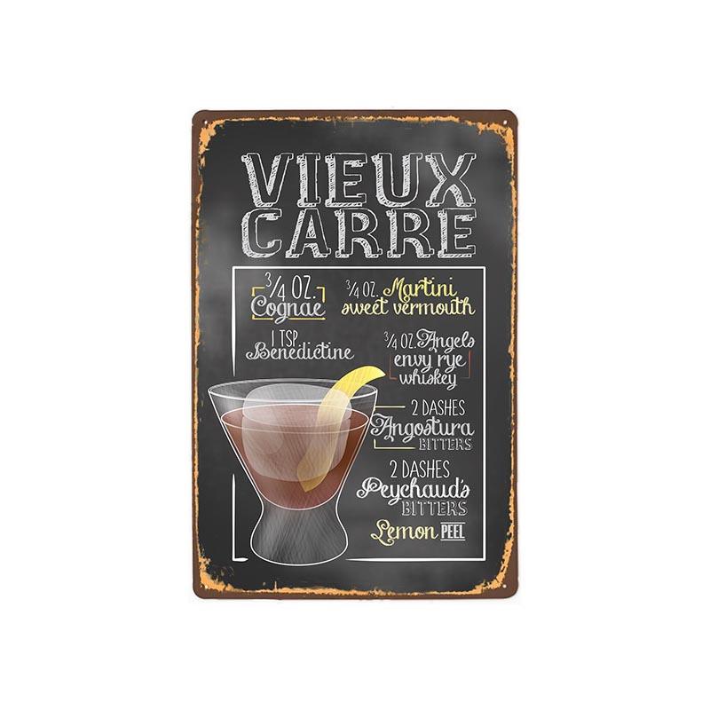 plaque-metal-vintage-vieux-carre Plaque Métal Vintage Vieux Carré