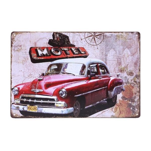 vintage car metal plate vintage car metal plate