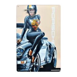 metal porsche plate