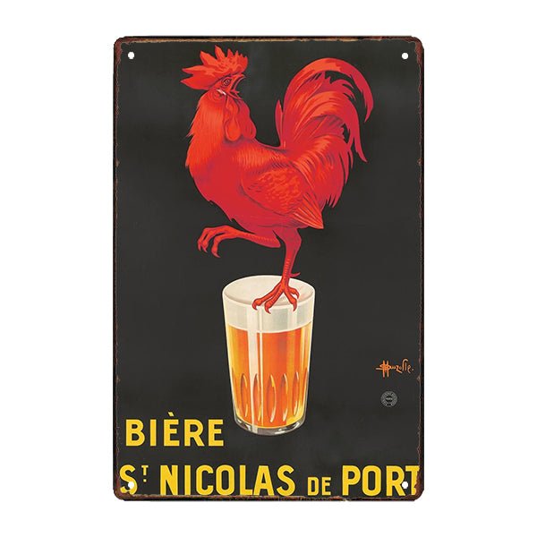 vintage metal plate beer saint nicolas de port vintage metal plate beer saint nicolas de port