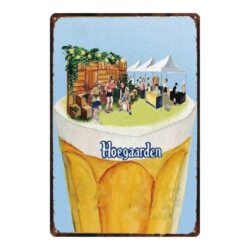 plaque publicitaire bière belge