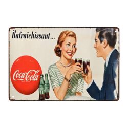 plaque publicitaire coca-cola