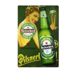 plaque publicitaire heineken