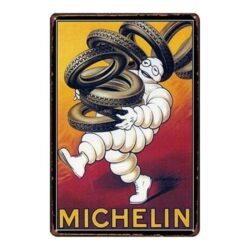 plaque publicitaire métal michelin