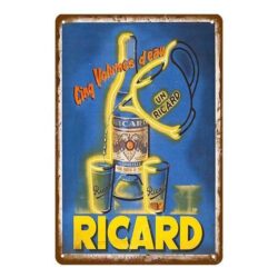 plaque publicitaire métal ricard