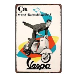 plaque publicitaire vespa