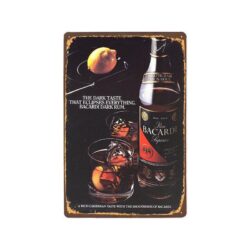 plaque vintage bacardi