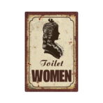 plaque vintage toilette