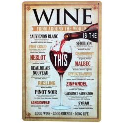 plaque vintage vin