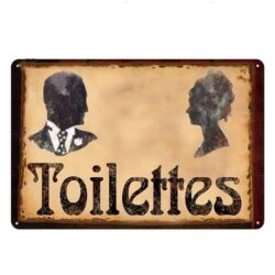plaque vintage wc