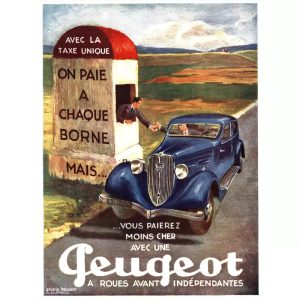 poster peugeot vintage