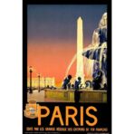 poster vintage ville paris