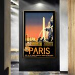 poster vintage ville paris