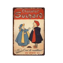 Plaque Métal Vintage Chocolat Suchard Enfants