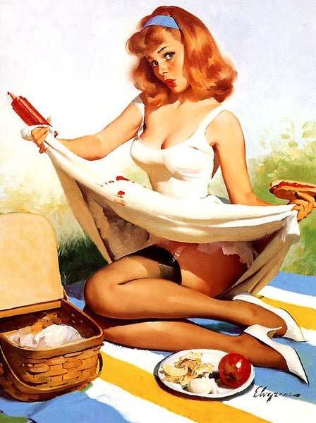red white and blue gil elvgren 1966