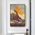 affiche route des alpes