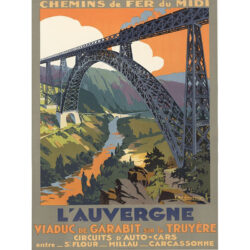 affiche ancienne auvergne
