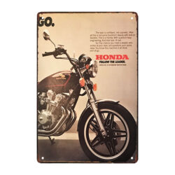old honda advertising plaque