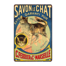 ancienne plaque publicitaire le chat