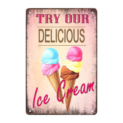 ice cream plaque publicitaire