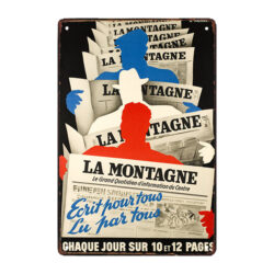 journal la montagne plaque publicitaire
