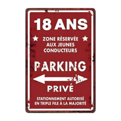 plaque publicitaire 18 ans