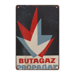 plaque publicitaire flamme butagaz