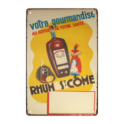 plaque publicitaire rhum