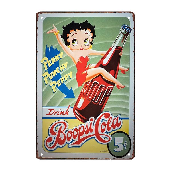 metal plate betty boop coca cola metal plate betty boop coca cola