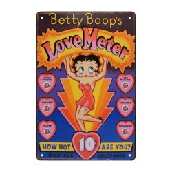 plaque métal betty boop love meter