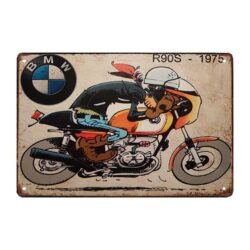 plaque métal bmw vintage