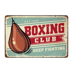 plaque métal boxing club