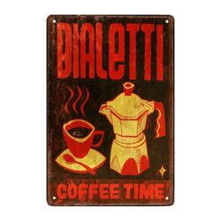 plaque métal café italien