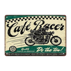 plaque métal café racer