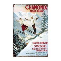 plaque métal chamonix mont blanc