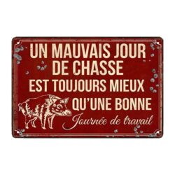 plaque métal chasse