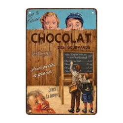 plaque métal chocolat