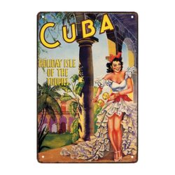 plaque métal cuba