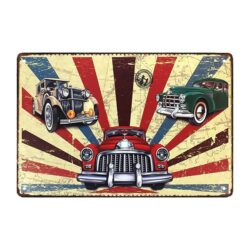 plaque métal déco auto