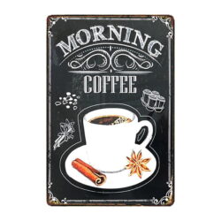 plaque métal déco café
