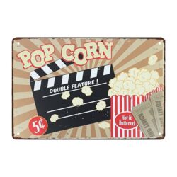 plaque métal déco cinéma
