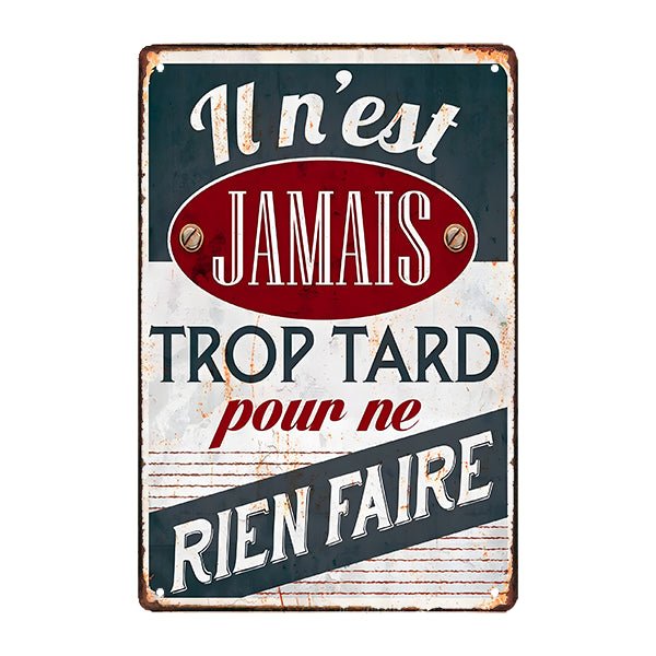 plaque-metal-deco-citation-humour plaque métal déco citation humour