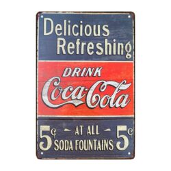 plaque métal déco coca cola